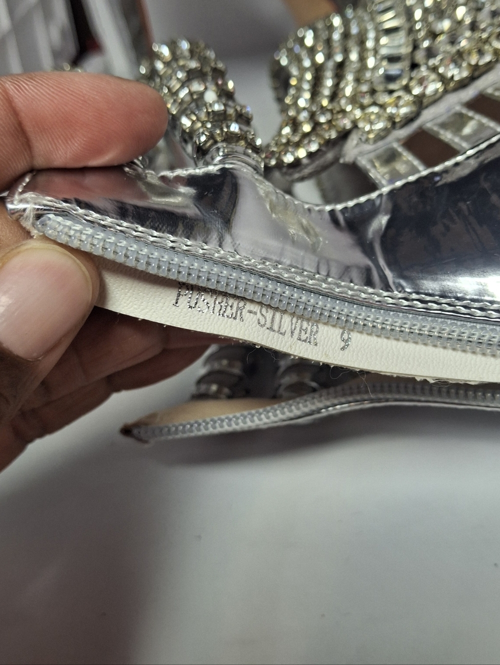 Azalea Wang Push Your Luck Stiletto Sandal In Silver (Runs Big) - Picture 7 of 13